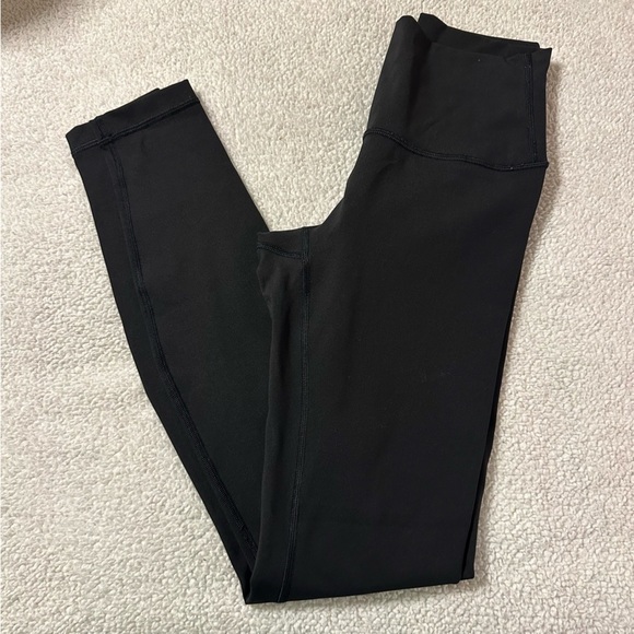 Lululemon Solid Black Wunder Under Hi-Rise Tight Leggings Full Length - Picture 3 of 14